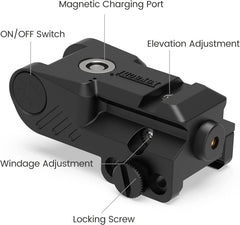 Feyachi LS32 Rechargeable Laser Sight - Red Dot for Rail