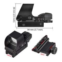 Feyachi RS-20 Red & Green Dot Sight - 4 Reticle Rail Mount