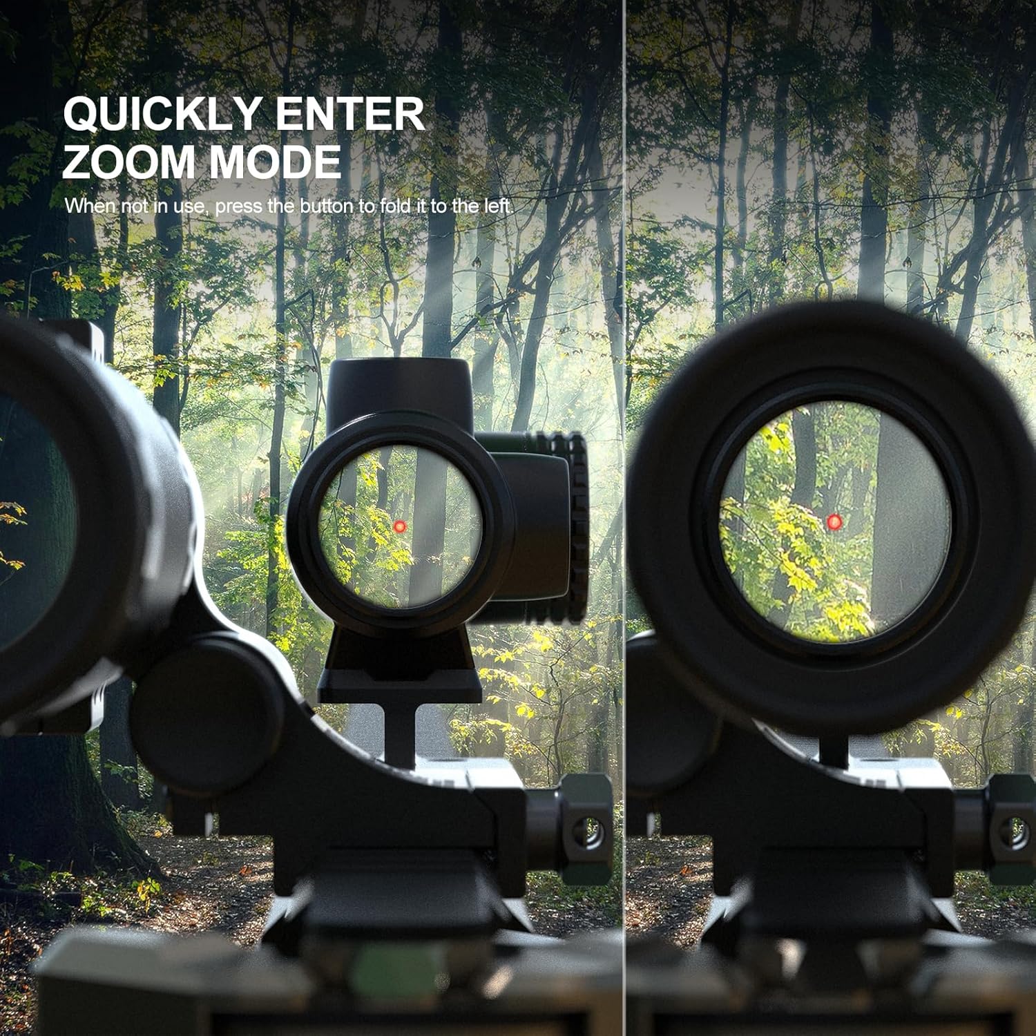 Feyachi V90 2 MOA Red Dot Sights with M37 5X Magnifier Combo Set 1 x 25mm Red Dot and Magnifier Combo Built-in Flip Mount Absolute Co-Witness feyachi Default Title Default Title-