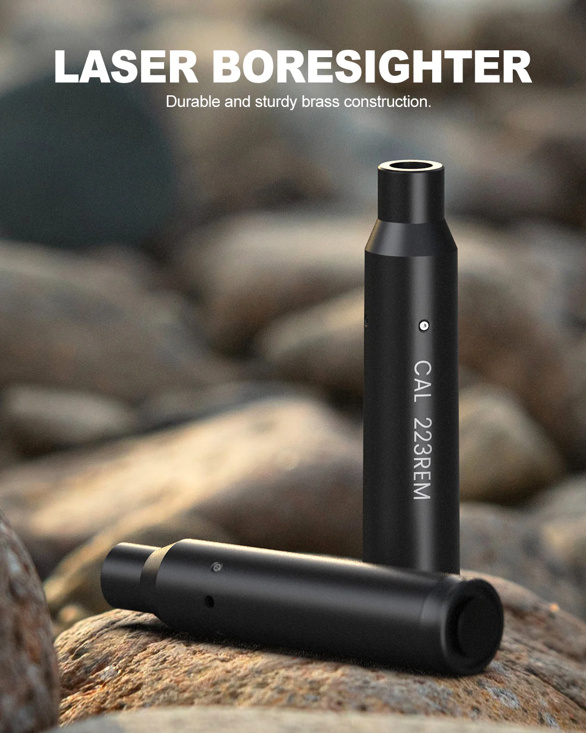 Feyachi Bore Sighting Laser .223 5.56mm Red Dot Laser Boresighter for Handgun Pistol with Tail Switch Included