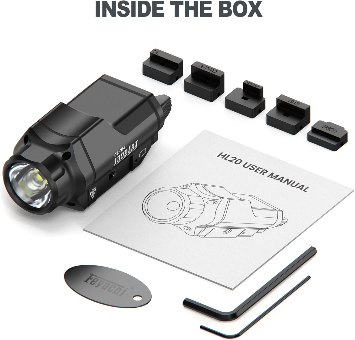 Feyachi HL-28 Pistol Light - 1000 Lumen Tactical Flashlight