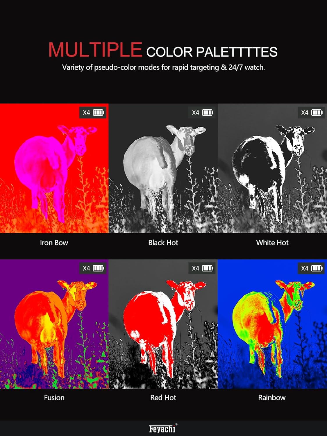 Feyachi TH-49 Thermal Scope 12um 256 x 192 Thermal Imaging Scopes with 35mm Lens for Rifles